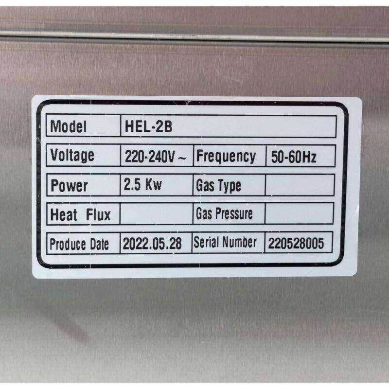 Etiqueta Datos tecnicos Camara Fermentadora 12 Bandejas Flamemax HEL-2B