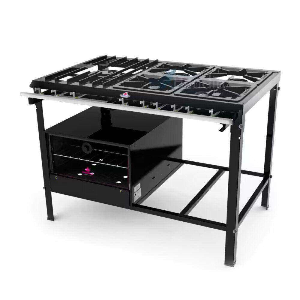 Anafe 5 hornallas Horno Piso De Chapa PMS-510 + FSI-680N