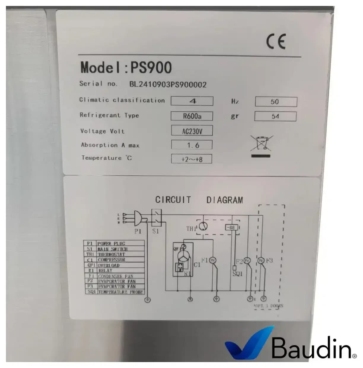 Bajo Mostrador Refrigerado 0,90 m con Topinera | Kuma PS900