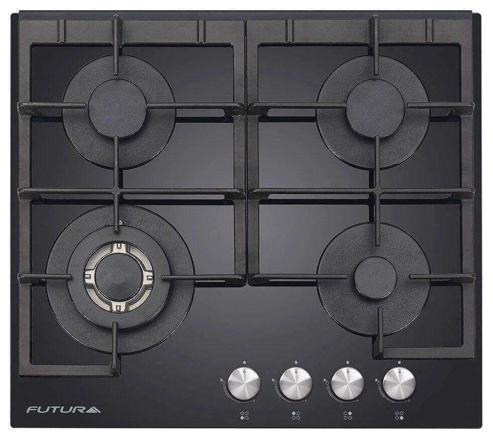 Anafe a gas 60 cm vidrio templado | Futura FUT-AG600VG-4