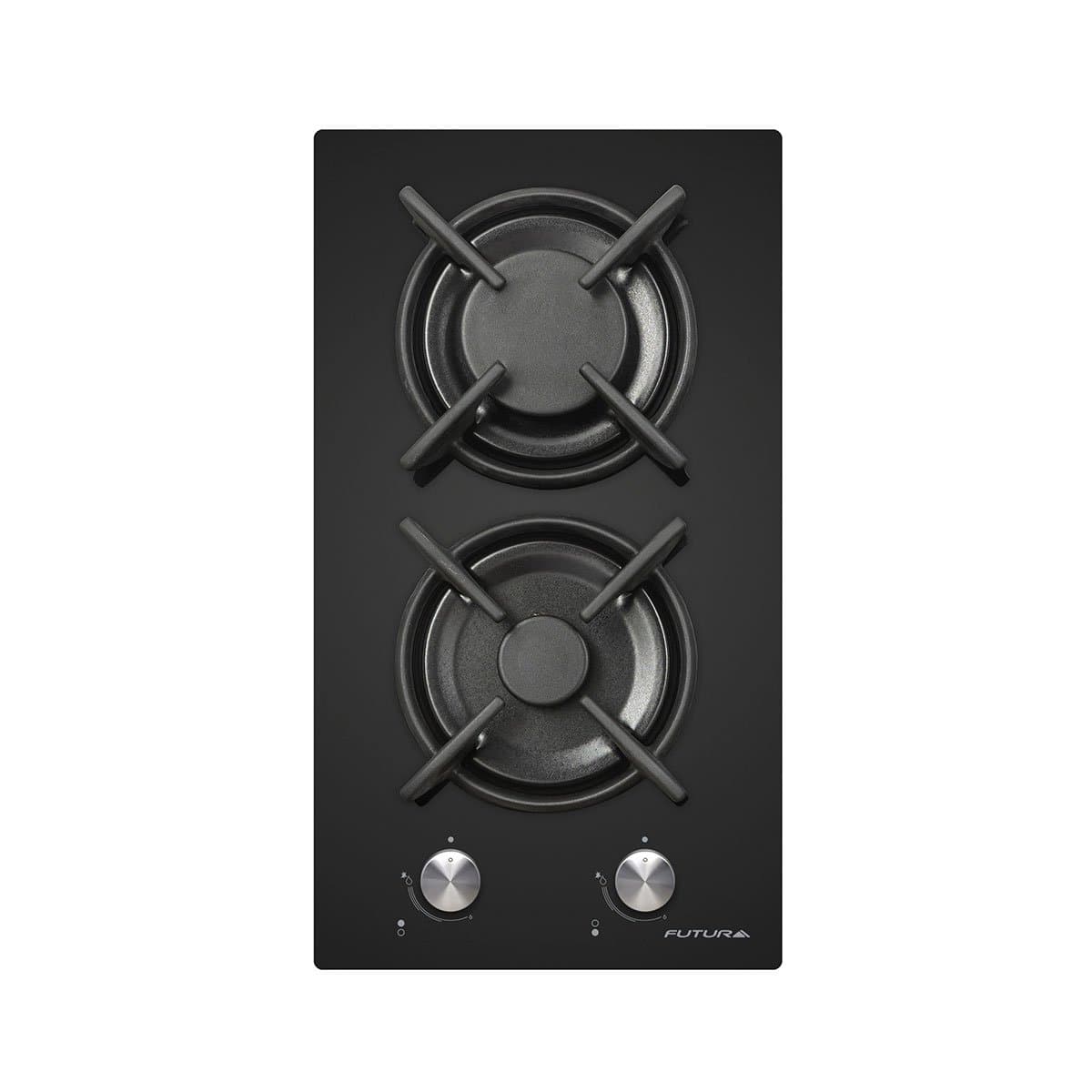 Anafe a gas 30 cm vidrio templado | Futura FUT-AG300VG-2