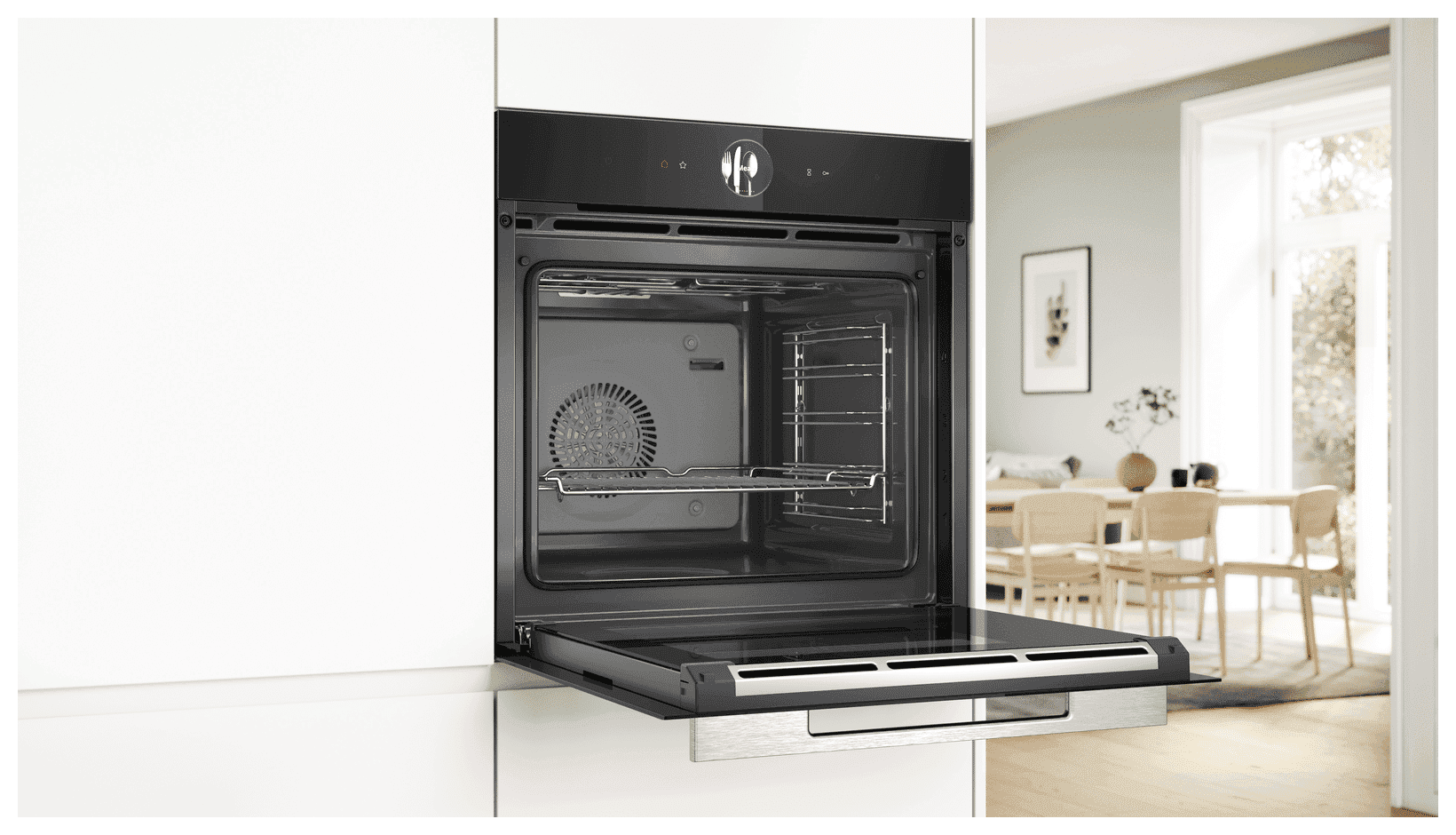 Horno empotrable Bosch HRG7361B1 71 L con vapor 3 niveles