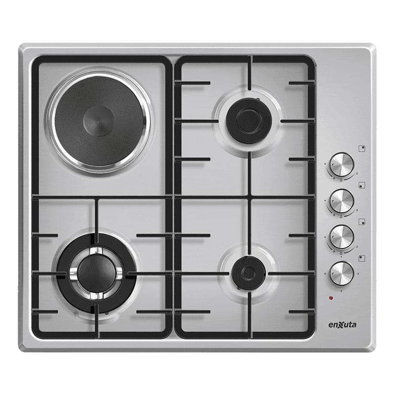 Anafe empotrable Enxuta AENX5546 3 hornallas disco 1000 W inox