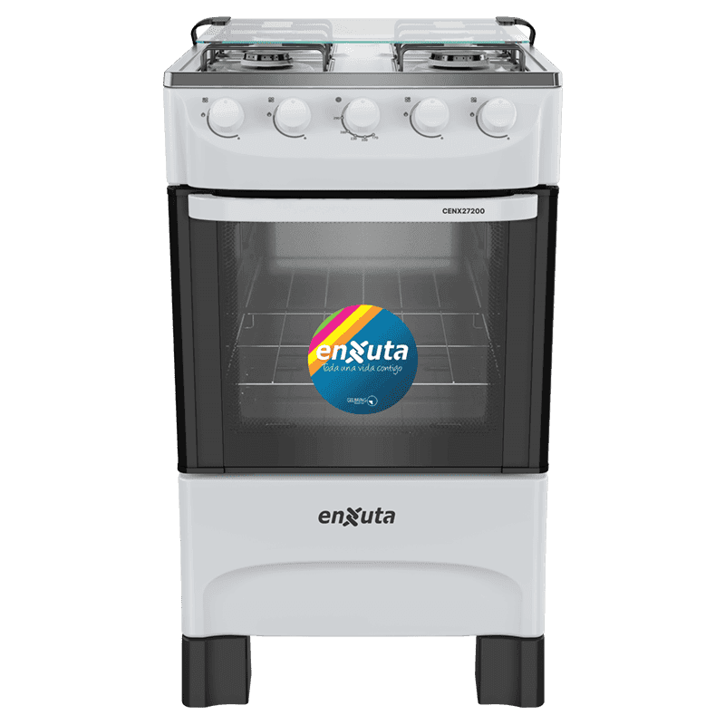 cocina a gas Enxuta CENX27200W 4 hornallas termocupla mesada inox