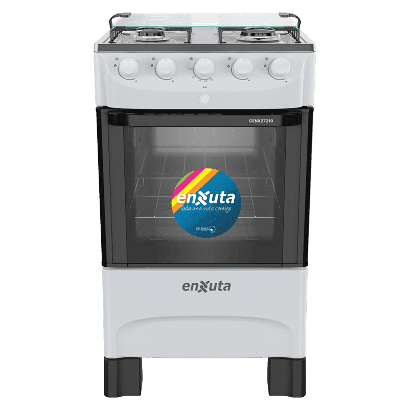 Cocina multigas Enxuta CENX27210W 4 quemadores mesada inox