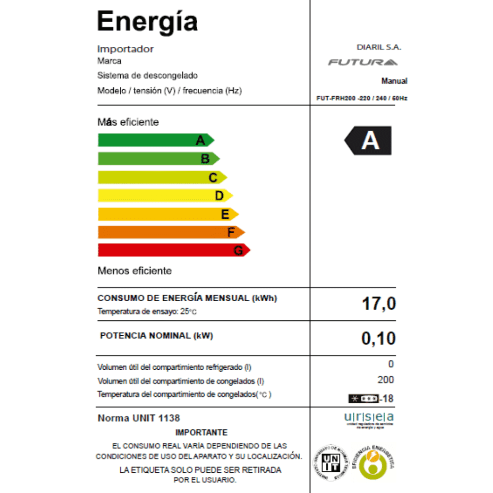 Freezer horizontal doble acción 198 L | Futura FUT-FRH200