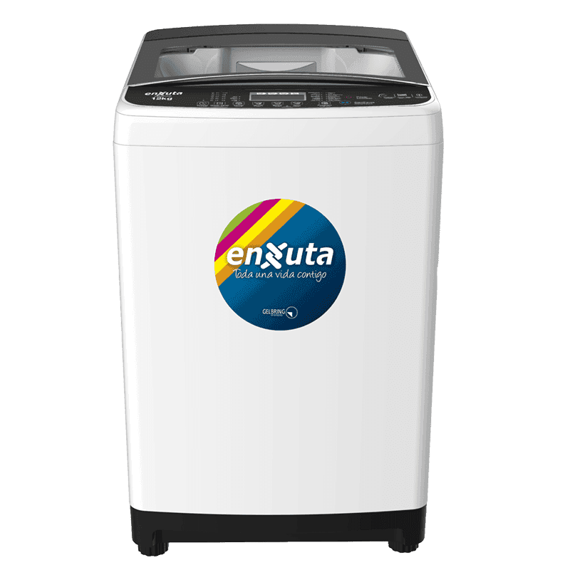 Lavarropas carga superior Enxuta LENX01250 12 kg panel digital tapa vidrio
