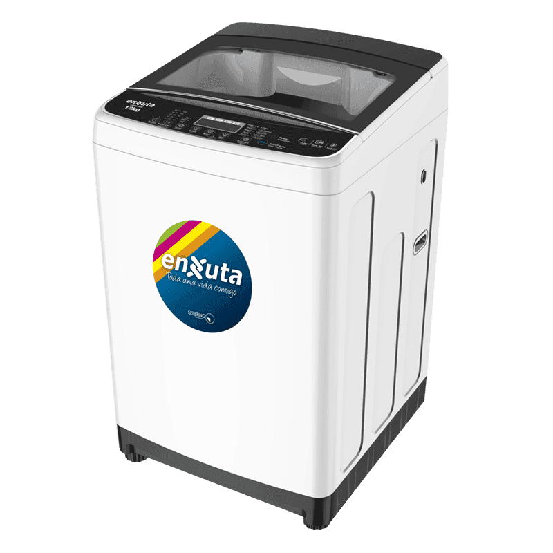 Lavarropas carga superior Enxuta LENX01250 12 kg panel digital tapa vidrio