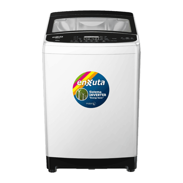 Lavarropa carga superior Enxuta LENX01850 18 kg inverter, tapa de vidrio