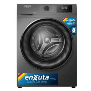 Lavarropas carga frontal Enxuta LENX1685T 8 kg inverter 1400 RPM tambor inox