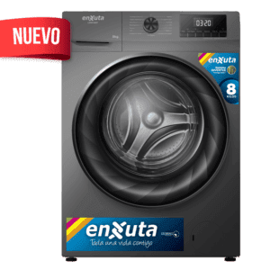 Lavarropas carga frontal Enxuta LENX1685T 8 kg inverter 1400 RPM tambor inox
