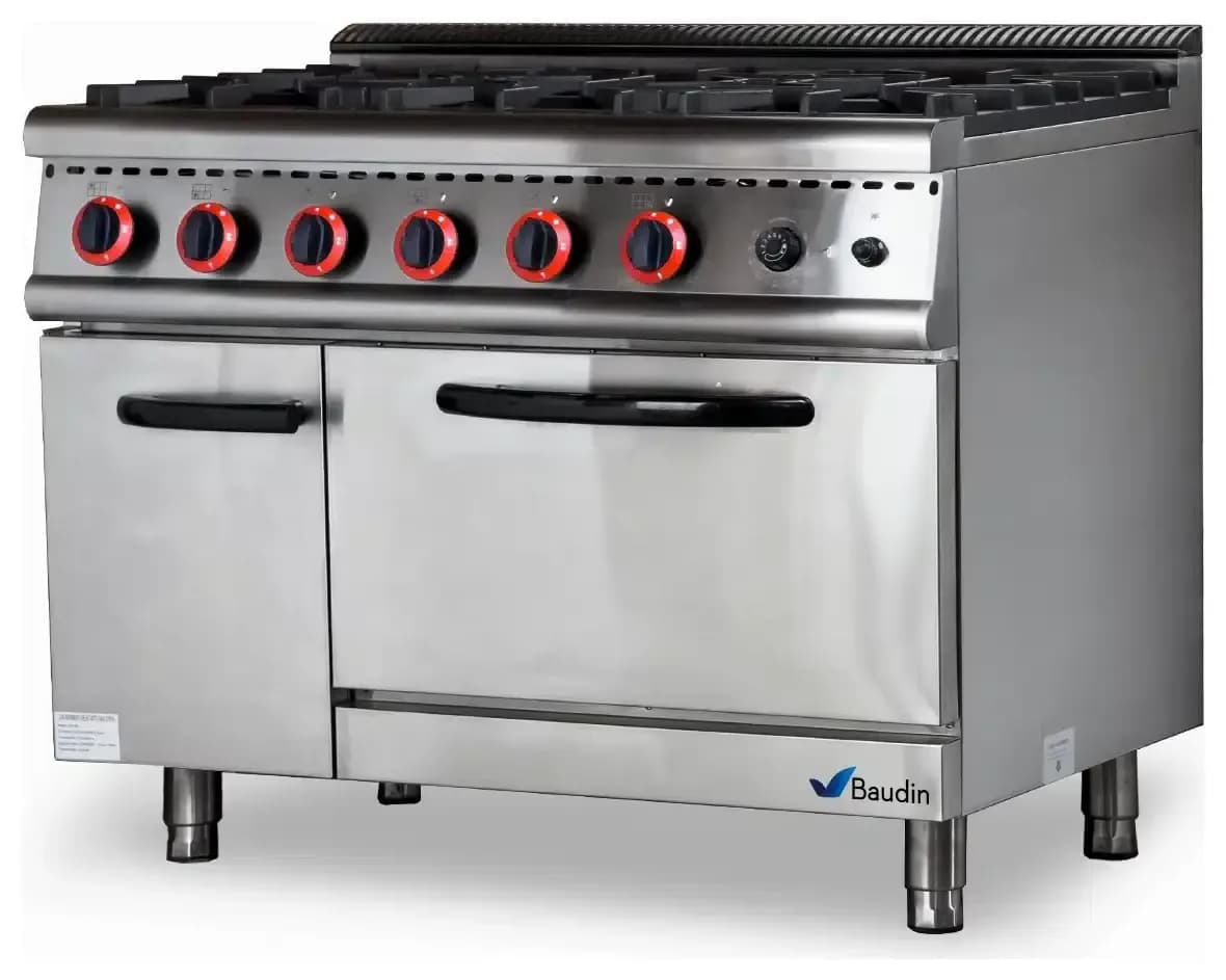 Cocina 6 Hornallas Industrial Lundar LGR-76V