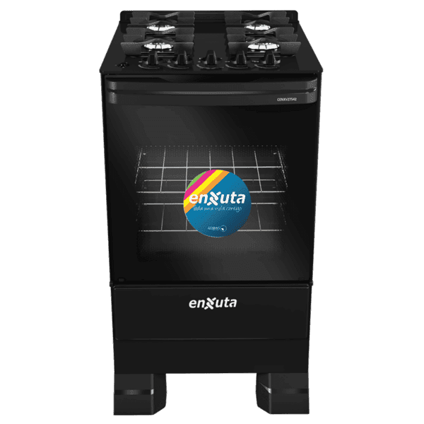 Cocina multigas Enxuta CENXV27542NG-1 4 quemadores mesada vidrio