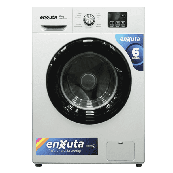 Lavarropas carga frontal Enxuta LENX0650DS 6 kg 1.000 RPM tambor acero inoxidable