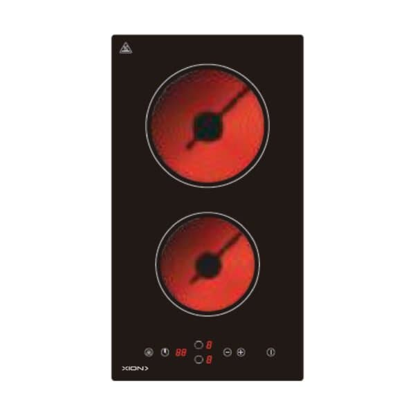 Anafe Eléctrico Vitrocerámica 2 Discos XION XI-EH2
