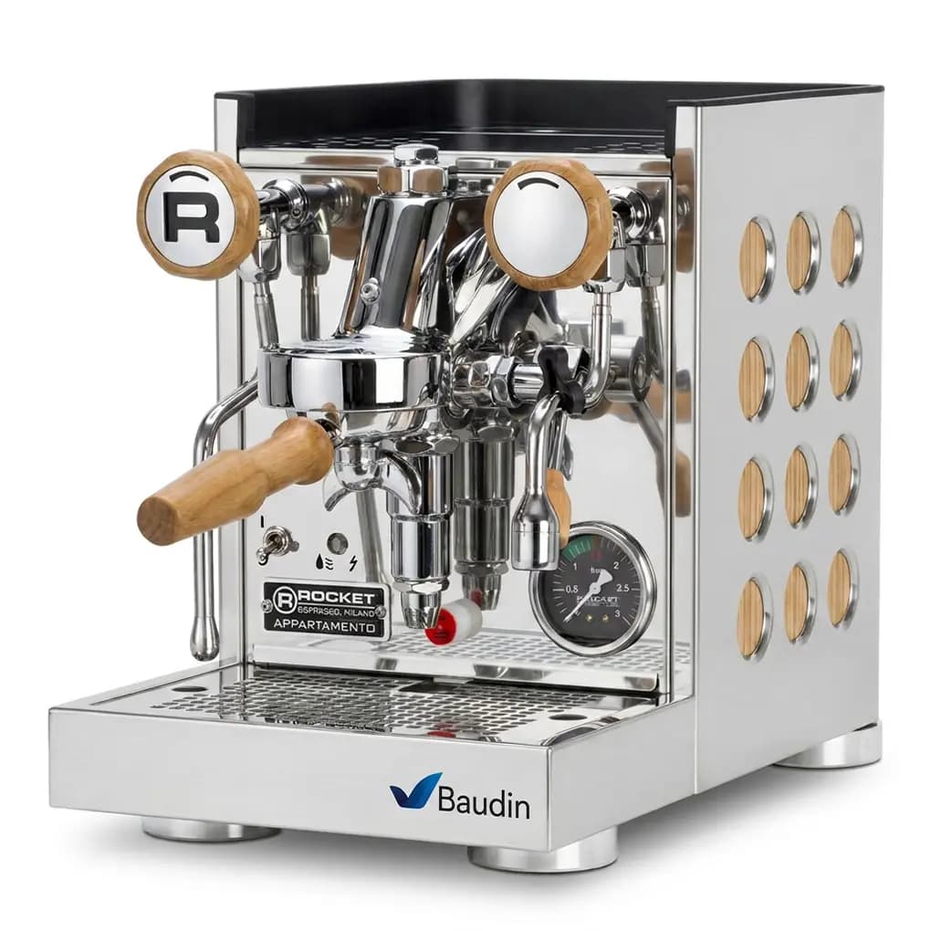 Cafetera Expresso Rocket Appartamento TCA CE CHROMEWOOD DURMAST ROCKET