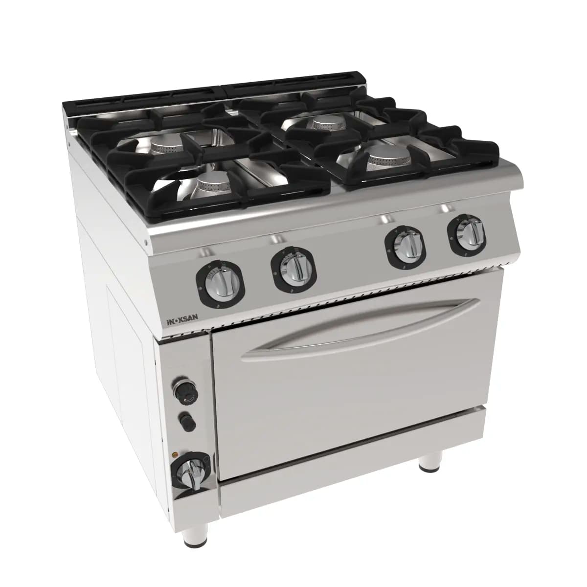 Cocina industrial 4 hornallas a gas Inoksan 7KG23