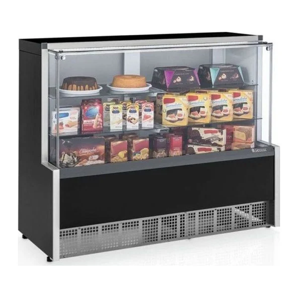 Vitrina Neutra 1.4 M Vidrio Recto | Gelopar MPNA-140R TI
