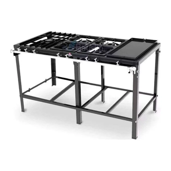 Anafe 5 hornallas con Plancha