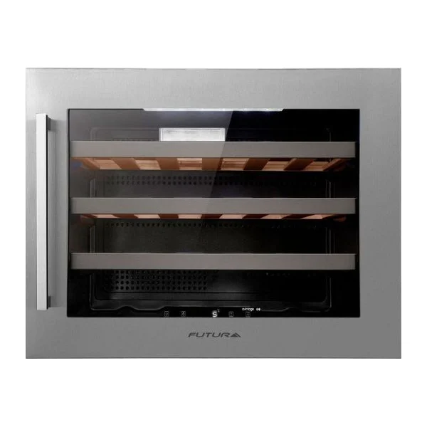 Vinoteca empotrable 22 botellas puerta acero inox | Futura FUT-EVE22X