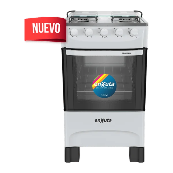 cocina a gas Enxuta CENX27200W 4 hornallas termocupla mesada inox