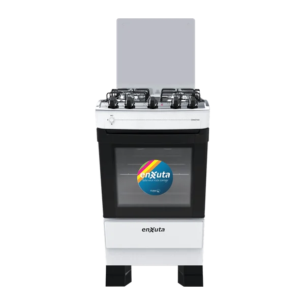 Cocina 4 hornallas Enxuta CENX27542W-1 mesada acero inoxidable