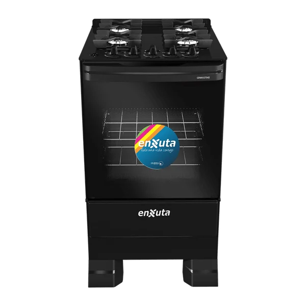 Cocina multigas Enxuta CENXV27542NG-1 4 quemadores mesada vidrio