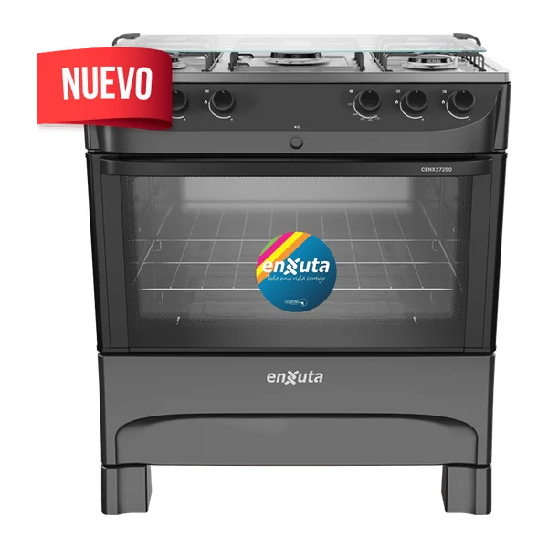 Cocina Supergas 5 Hornallas Negra con Termocupla y | Enxuta CENX27250NG