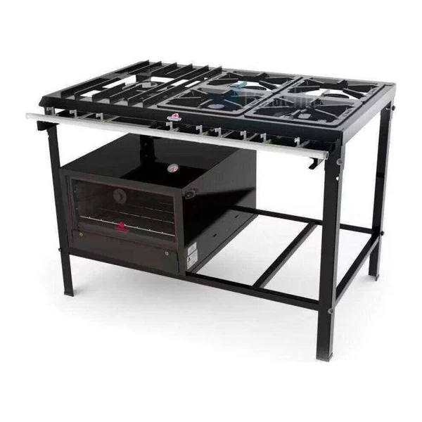 Anafe 5 hornallas Horno Piso de Piedra | Progas PMS-510 + FSP-6800AT