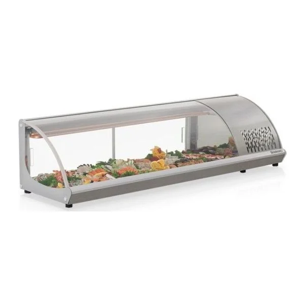 Vitrina Refrigerada 1.57 M Sobre Mostrador | Gelopar GVRB-160