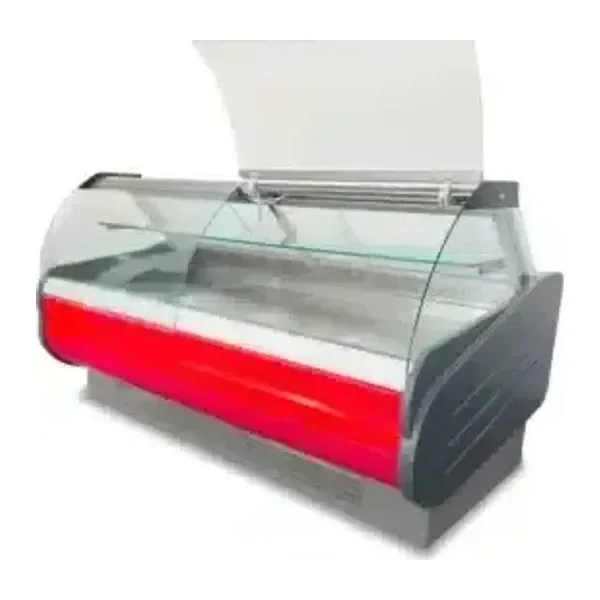 Vitrina 2,5 m Refrigerada Carnicera Vidrio Curvo | Lundar GTG-250