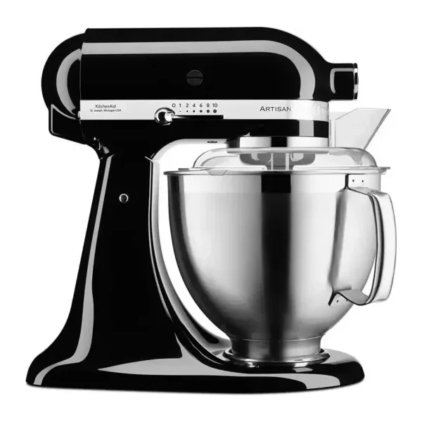 Batidora Planetaria KitchenAid Artisan 4,8 L Profesional KitchenAid Artisan Negra Vista Lateral