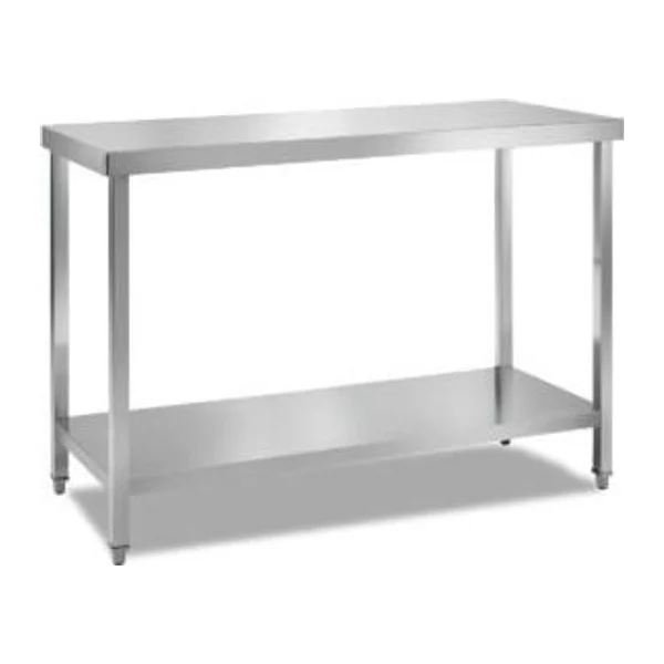 Mesa de Acero Inoxidable 150x60 Con Estante | Baudin ME-1560
