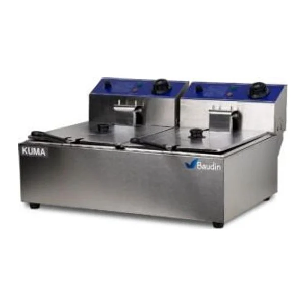 Freidora Eléctrica Profesional 6 + 6 Litros | Kuma HEF-66