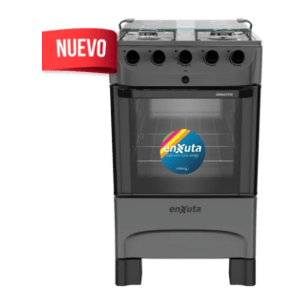 Cocina multigas 4 hornallas mesada acero inoxidable | Enxuta CENX27210T