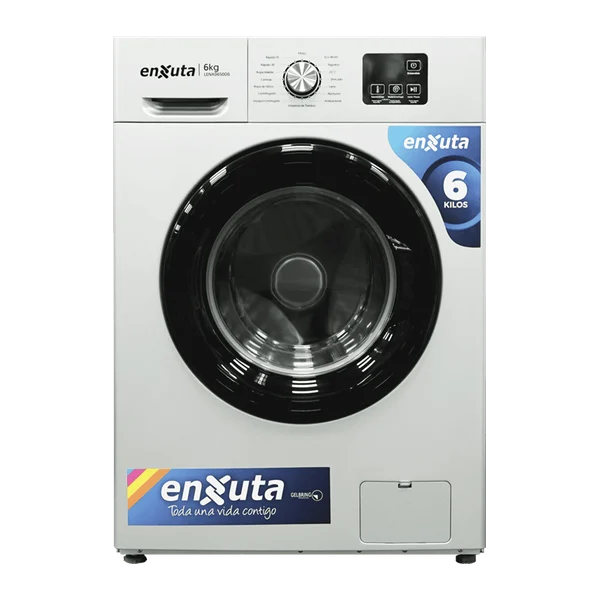 Lavarropas carga frontal Enxuta LENX0650DS 6 kg 1.000 RPM tambor acero inoxidable