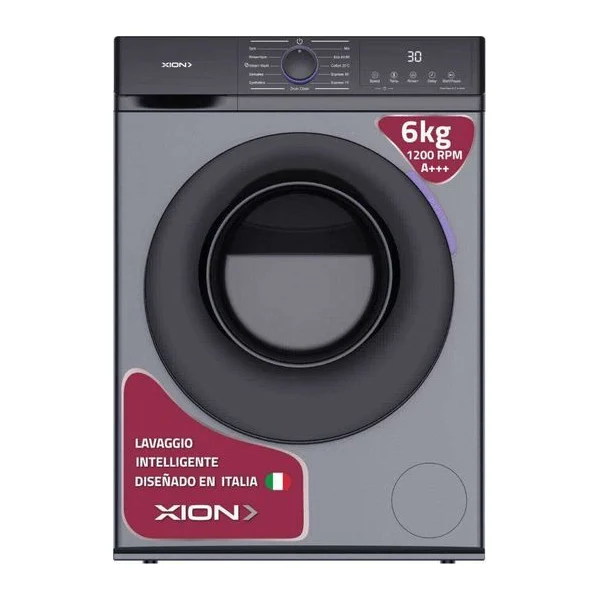 Lavarropas Carga Frontal 6kg Color Gris Motor BLDC Inverter XION XI-LAV66X