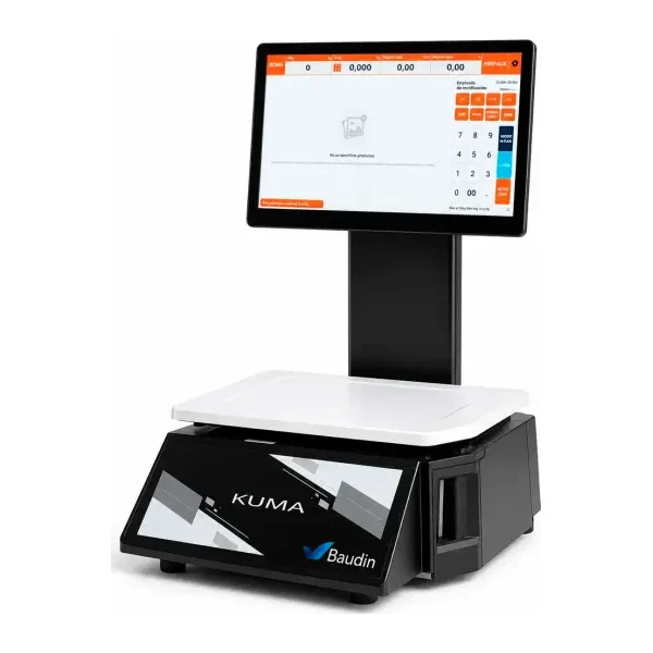 Balanza PC con IA, impresora y doble pantalla táctil Kuma Aurora Y3L-AI
