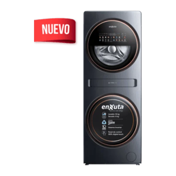 Torre de Lavado 16kg y Secado 6kg | Enxuta TLSENX21660N