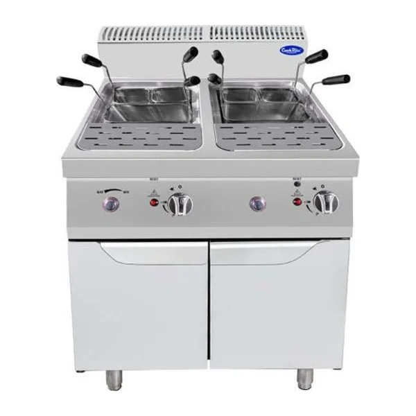 Cuece Pasta Industrial a Gas 50L 20kW Doble Cuba Línea 700 | Cookrite AT7G8P-F