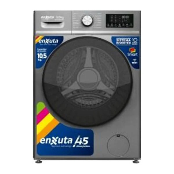 Lavarropa carga frontal inverter smart 10,5 kg titanium | Enxuta LENXS01050T-1