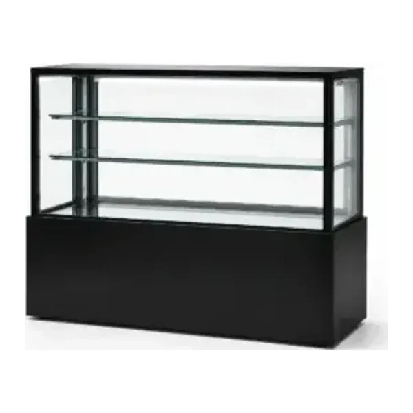 Vitrina confitera refrigerada 1,2 m 4 caras de vidrio base de mármol | Sanao DDC-1200